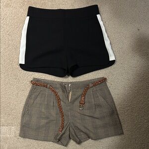 J. Crew Black and White Shorts (00) / XOXO Plaid Shorts (0)